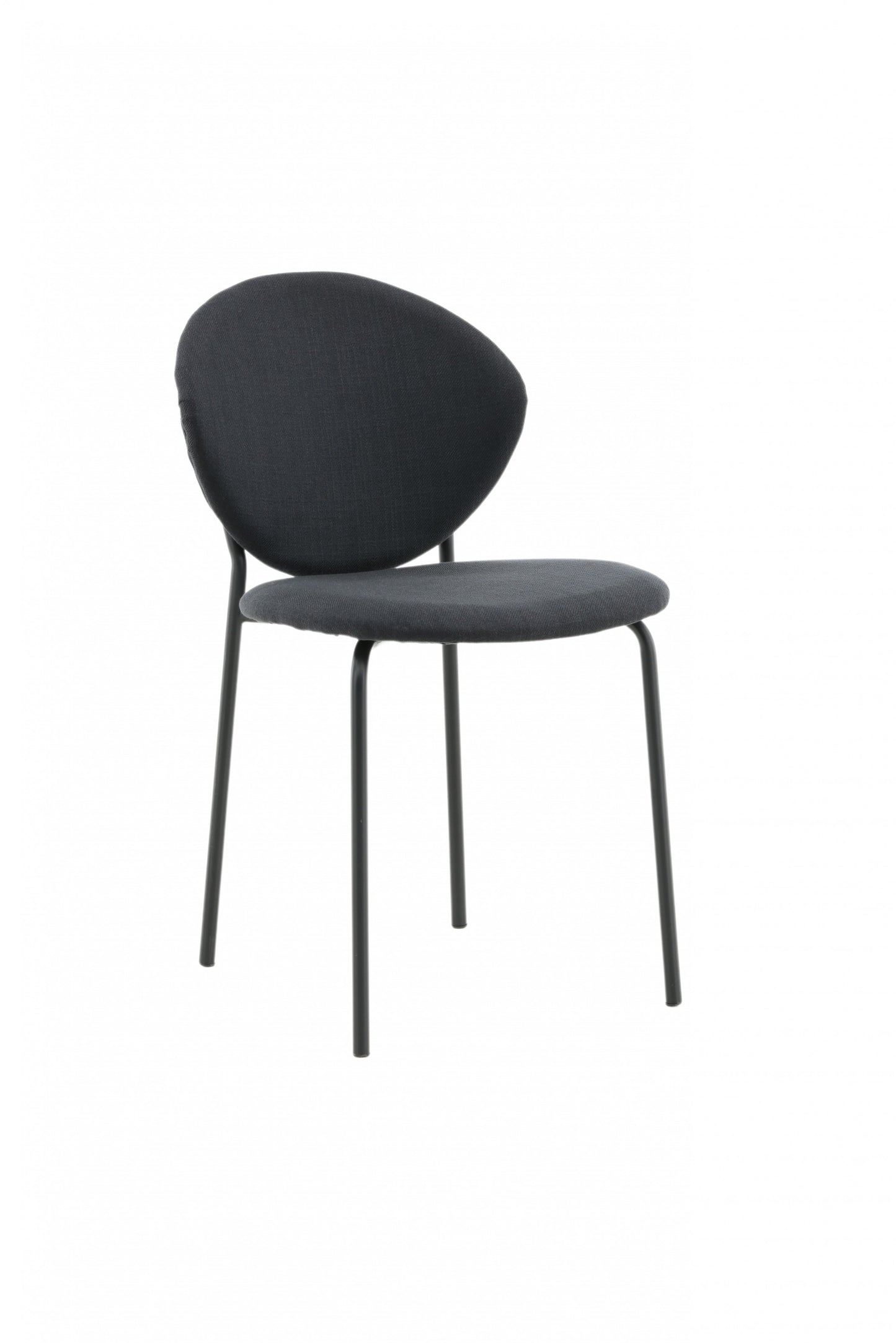 Venture-Design | Vault Dining Chair – schwarze Beine – schwarzer Stoff