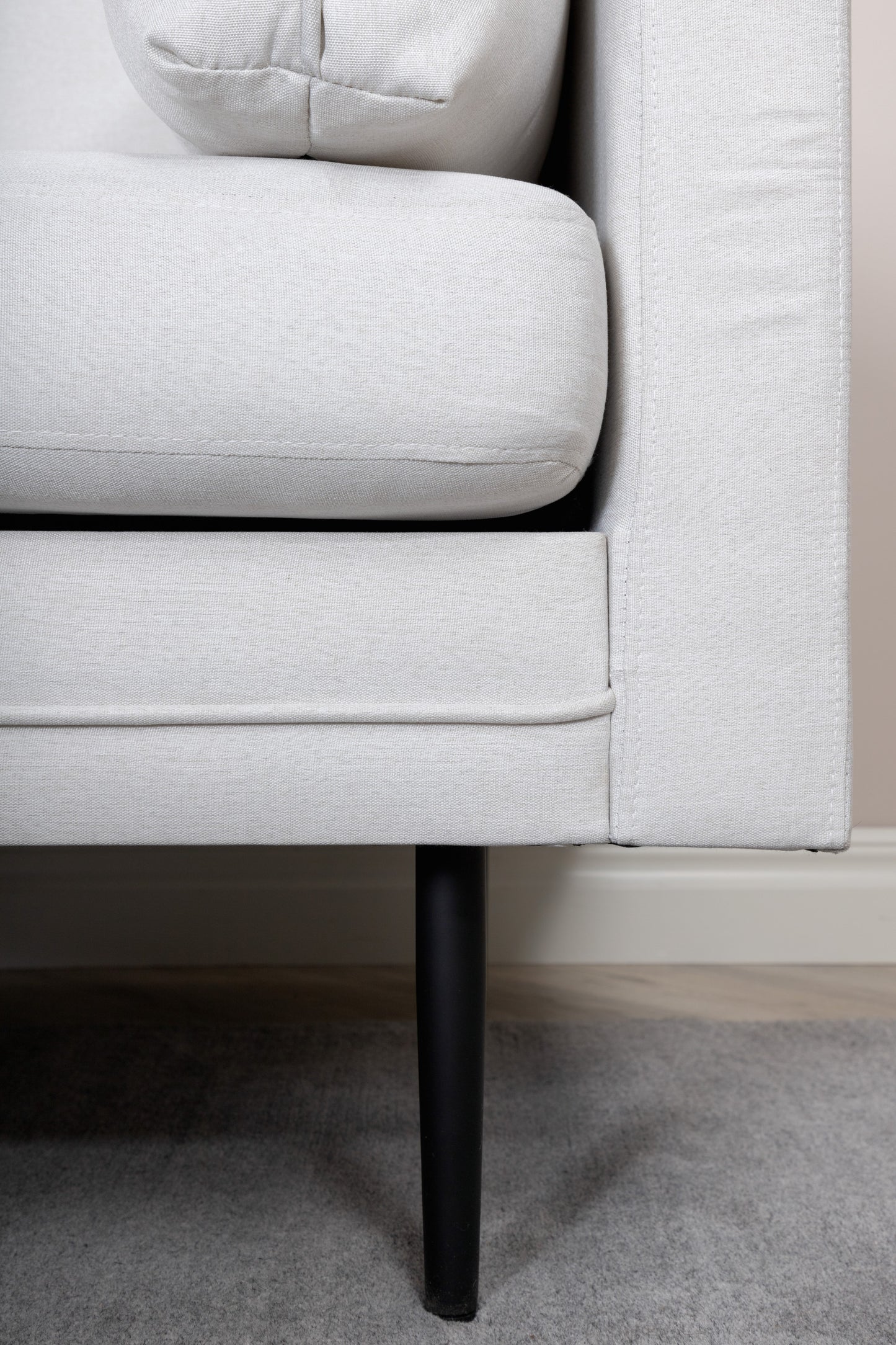 Venture-Design | Boom Sofa – Stoff in Schwarz/Hellbeige