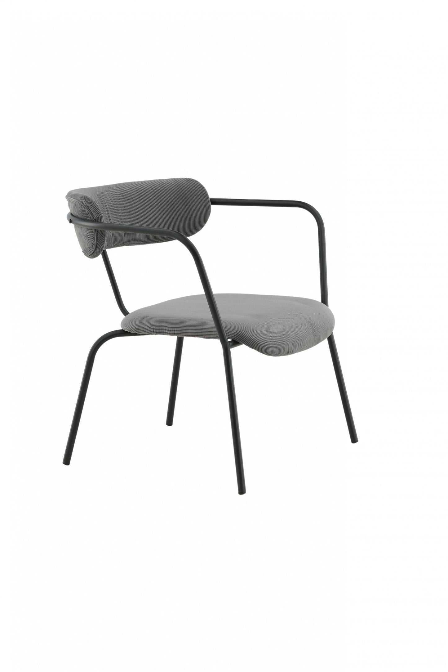 Venture-Design | Duffy Lounge Chair - Schwarz / Grauer Cord