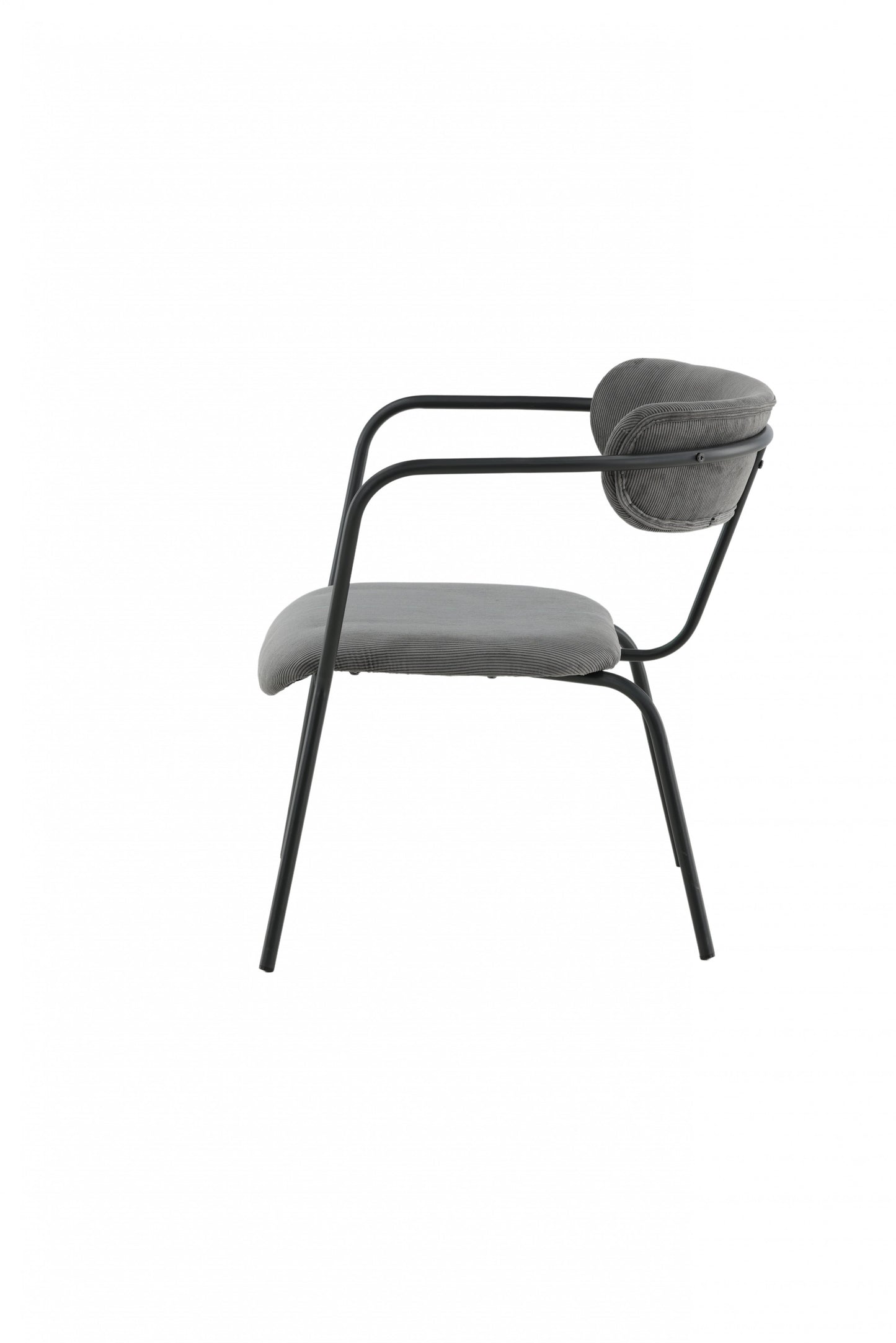 Venture-Design | Duffy Lounge Chair - Schwarz / Grauer Cord