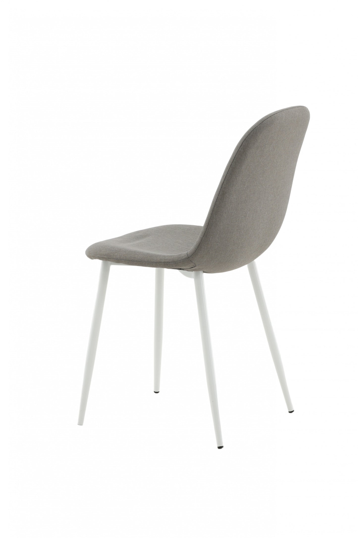 Venture-Design | Polar Stuhl - Grauer Stoff, Weiße Beine