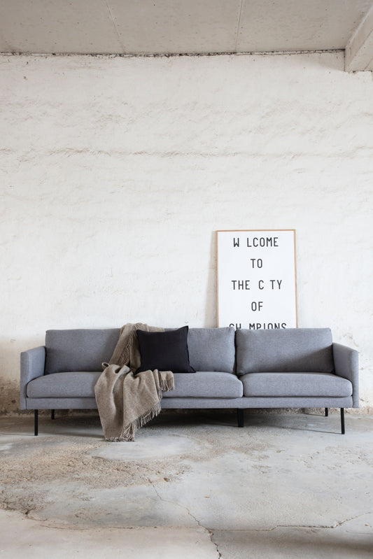 Venture-Design | Zoom 3-Sitzer-Sofa - Stoff in Schwarz / Stahlgrau