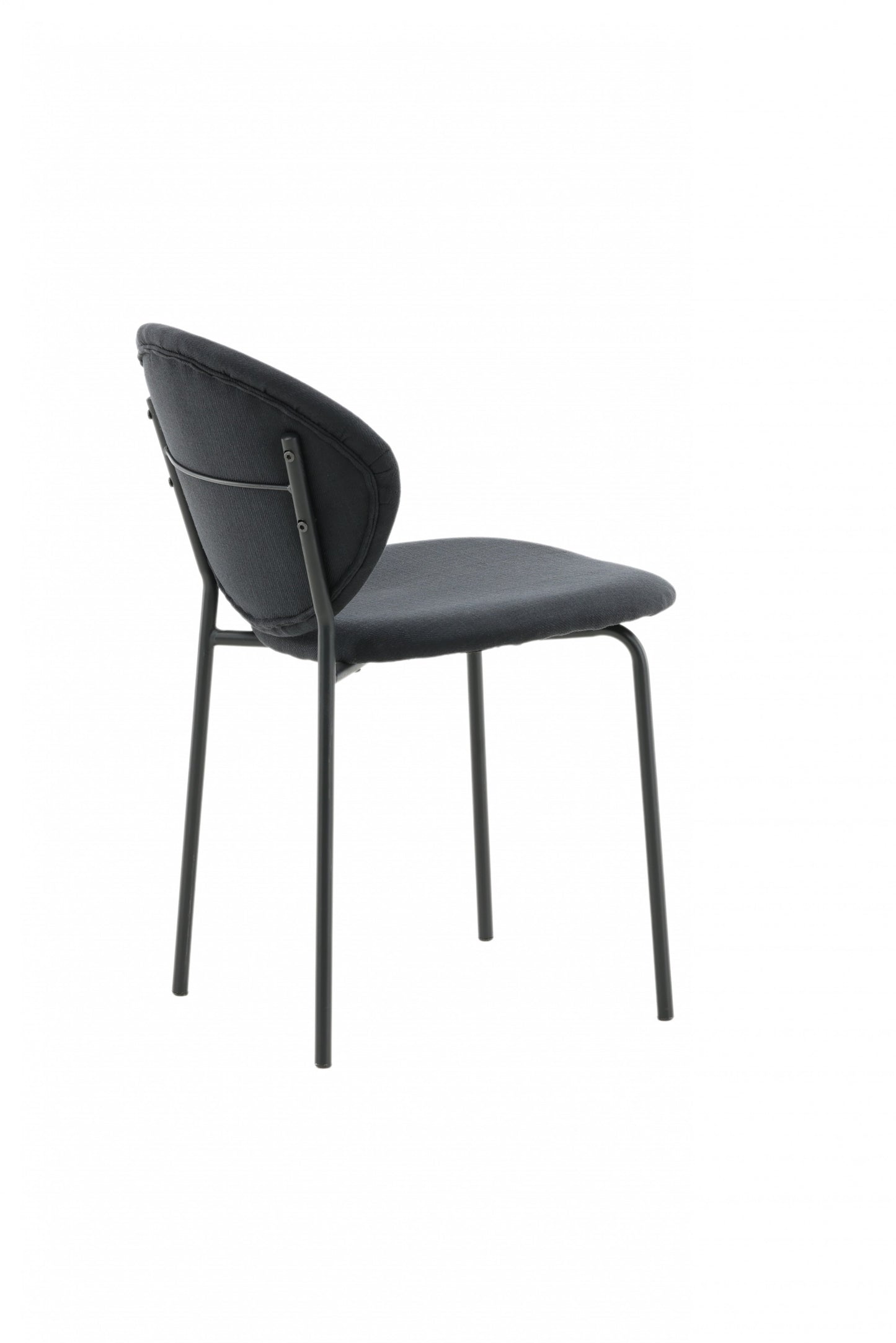 Venture-Design | Vault Dining Chair – schwarze Beine – schwarzer Stoff