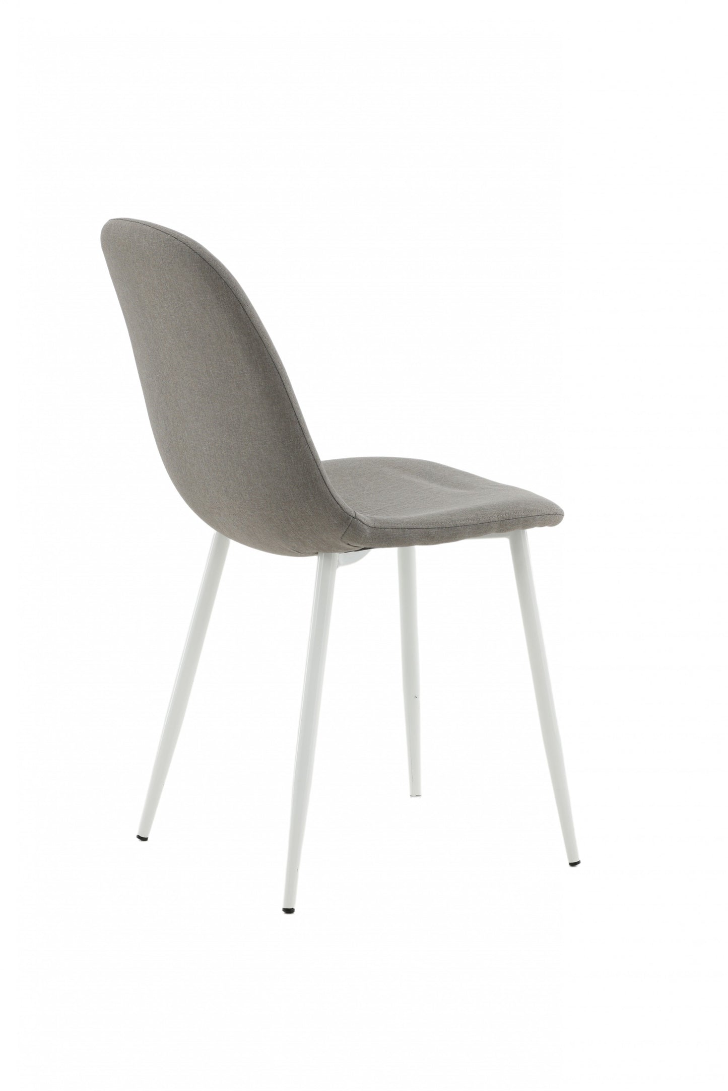 Venture-Design | Polar Stuhl - Grauer Stoff, Weiße Beine
