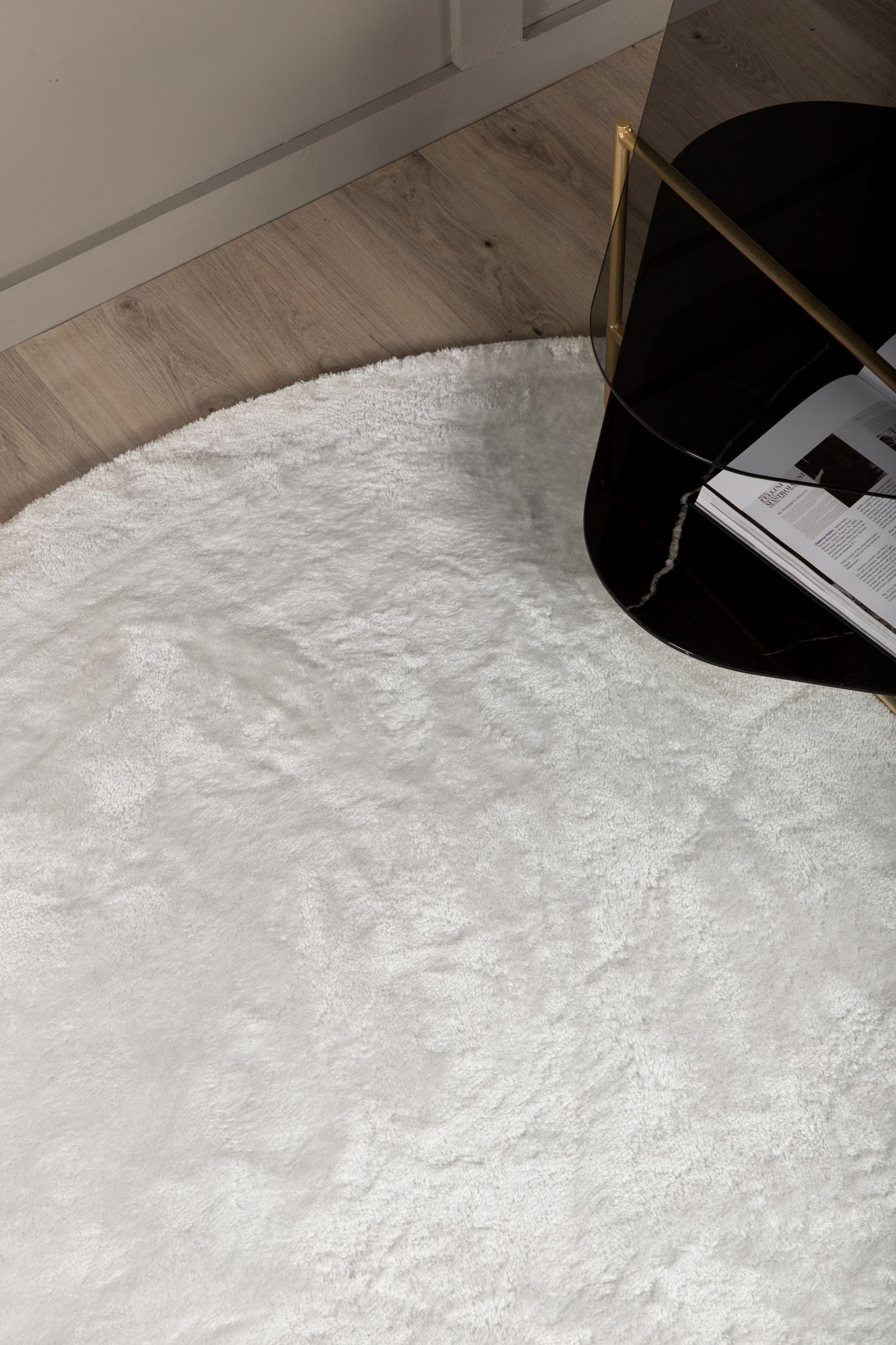 Venture-Design | Blanca runder Polyester - Teppich - 200*200- Weiß