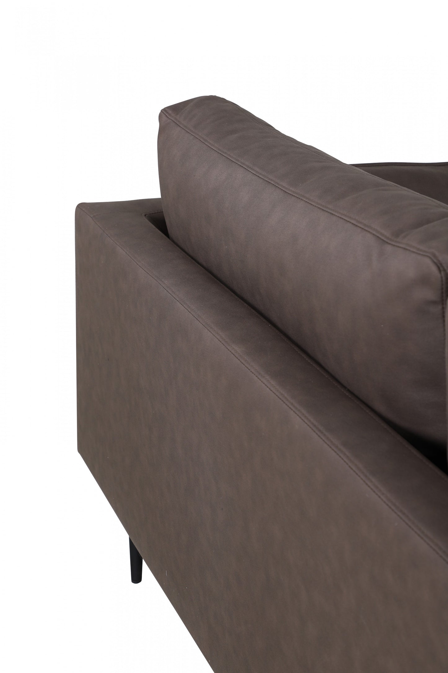 Venture-Design | Boom Sofa - Schwarz / Braune Mikrofaser