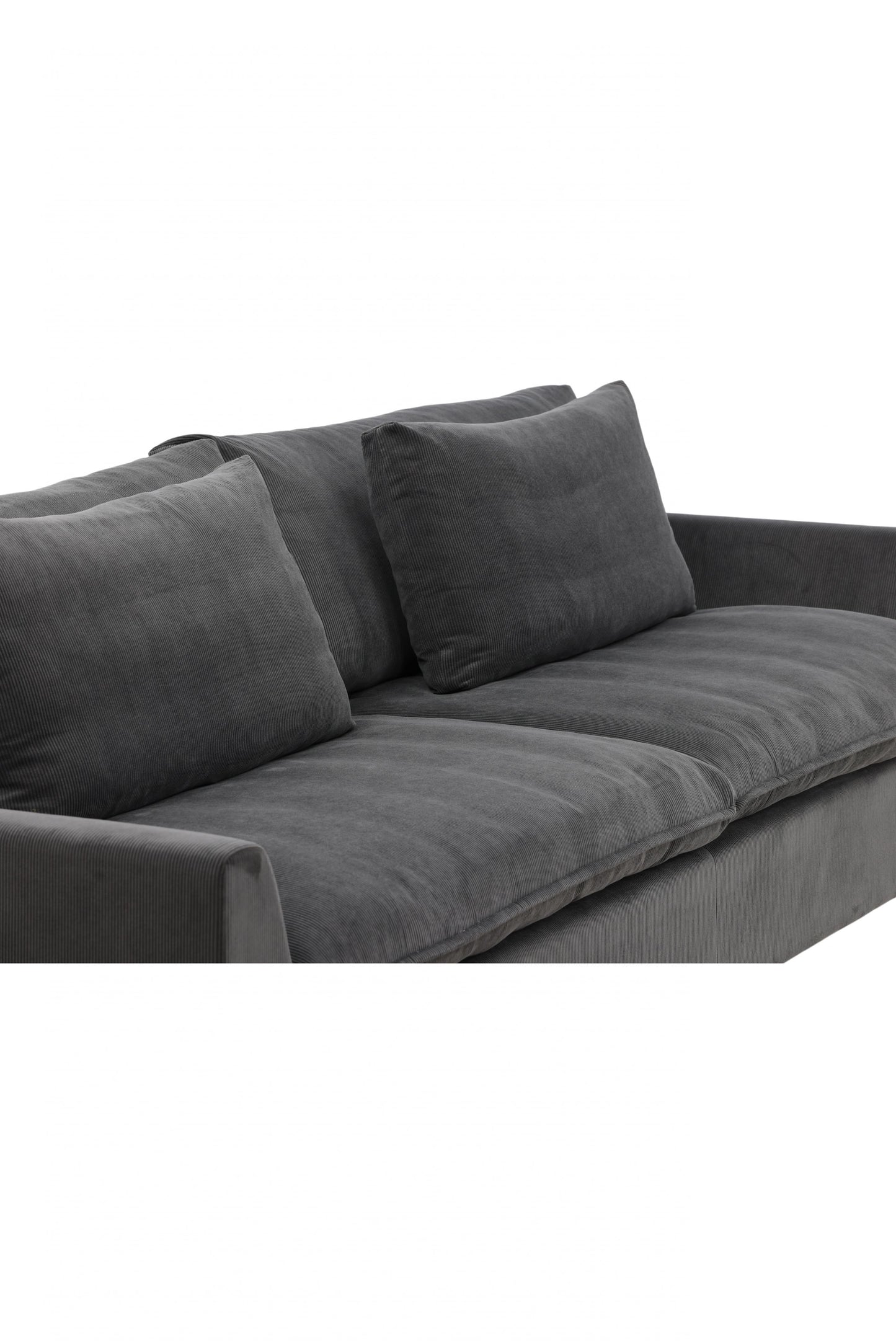Venture-Design | Durham Sofa - Holz / Dunkelgrauer Cord