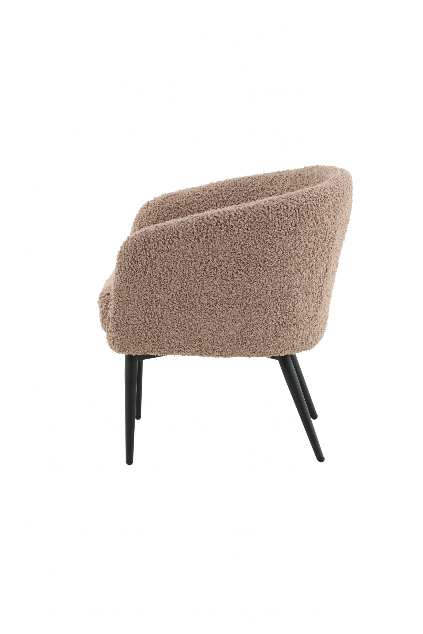 Venture-Design | Fluffy Lounge Chair - Schwarz / Braun / Beige Teddy
