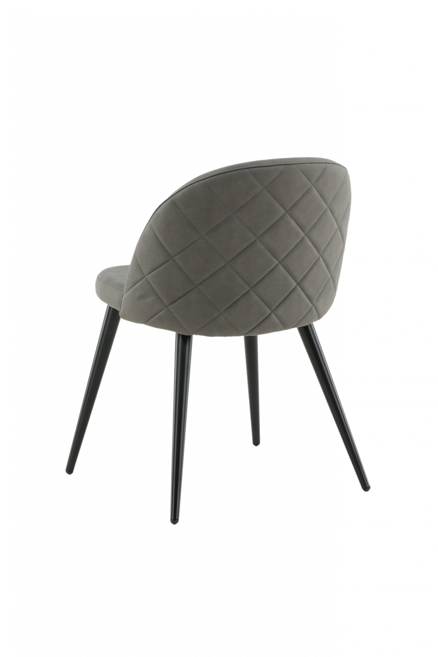 Venture-Design | Velvet - Stuhl mit Nähten - Schwarz / Graue Mikrofaser