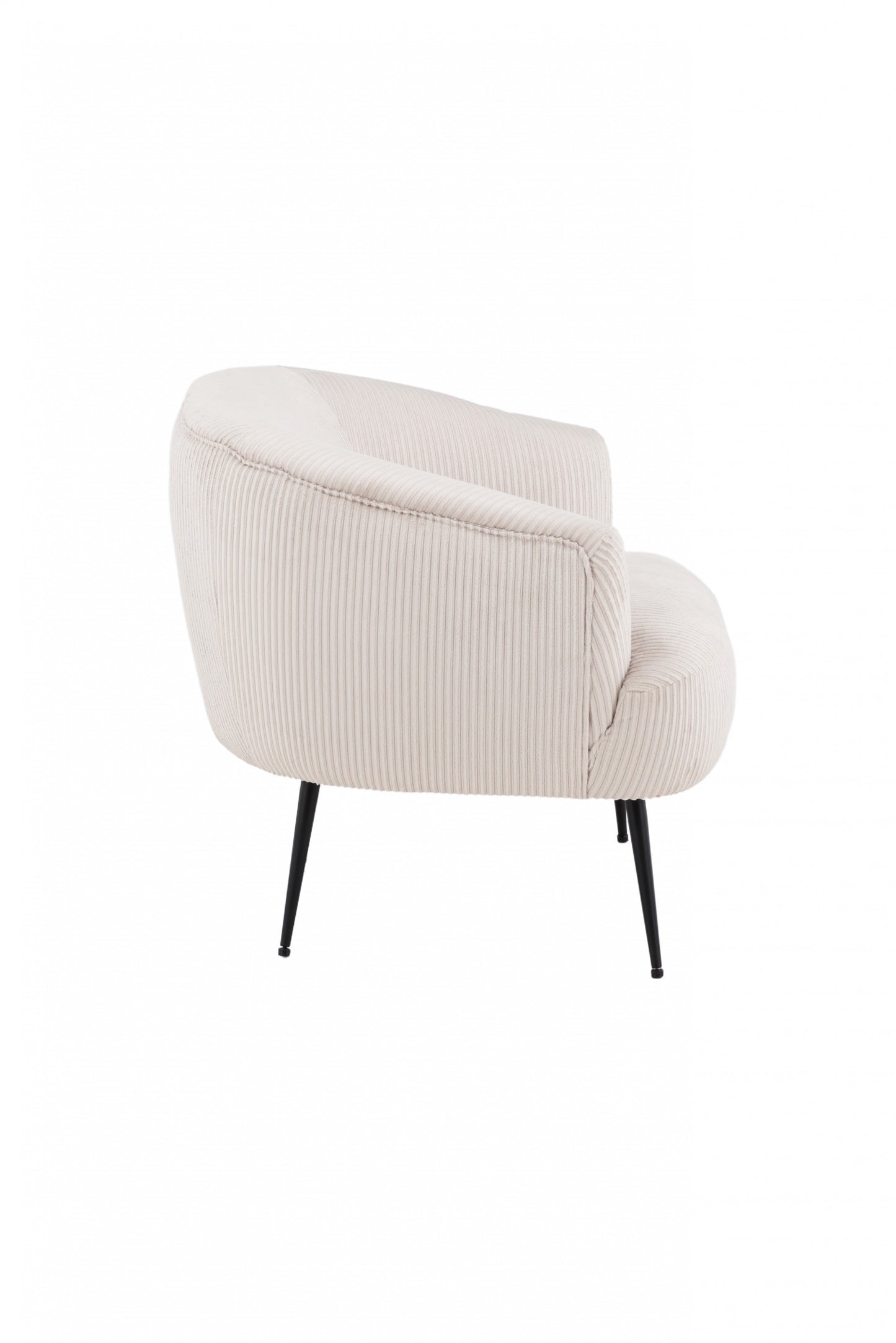 Venture-Design | Derry Lounge Chair - Schwarz / Beige Cord