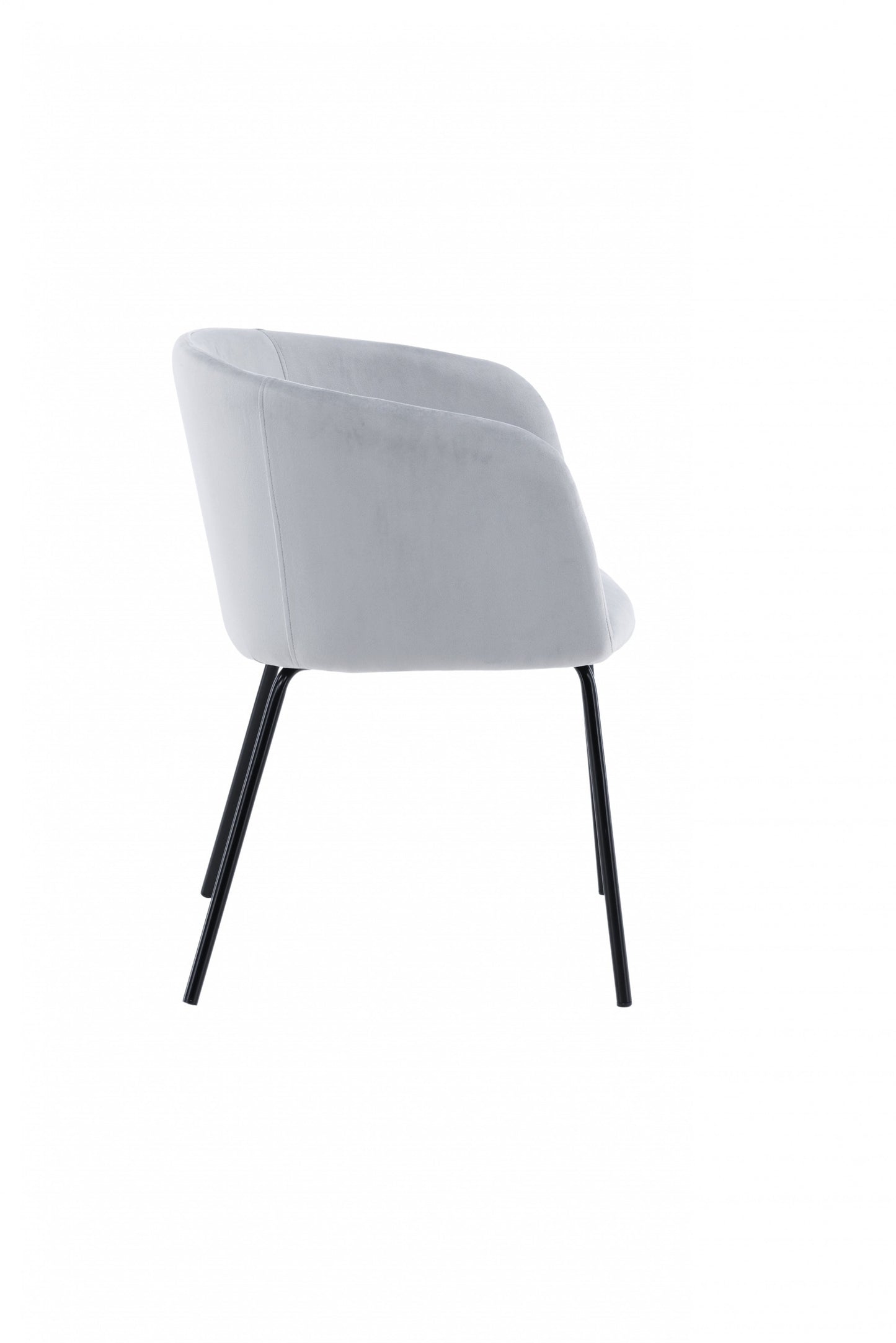 Venture-Design | Berit Chair - Schwarz / Hellgrauer Velours