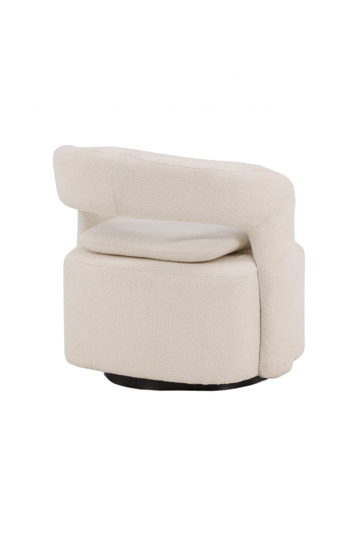 Venture-Design | Laurel Lounge Chair - Schwarz / Weißer Boucle