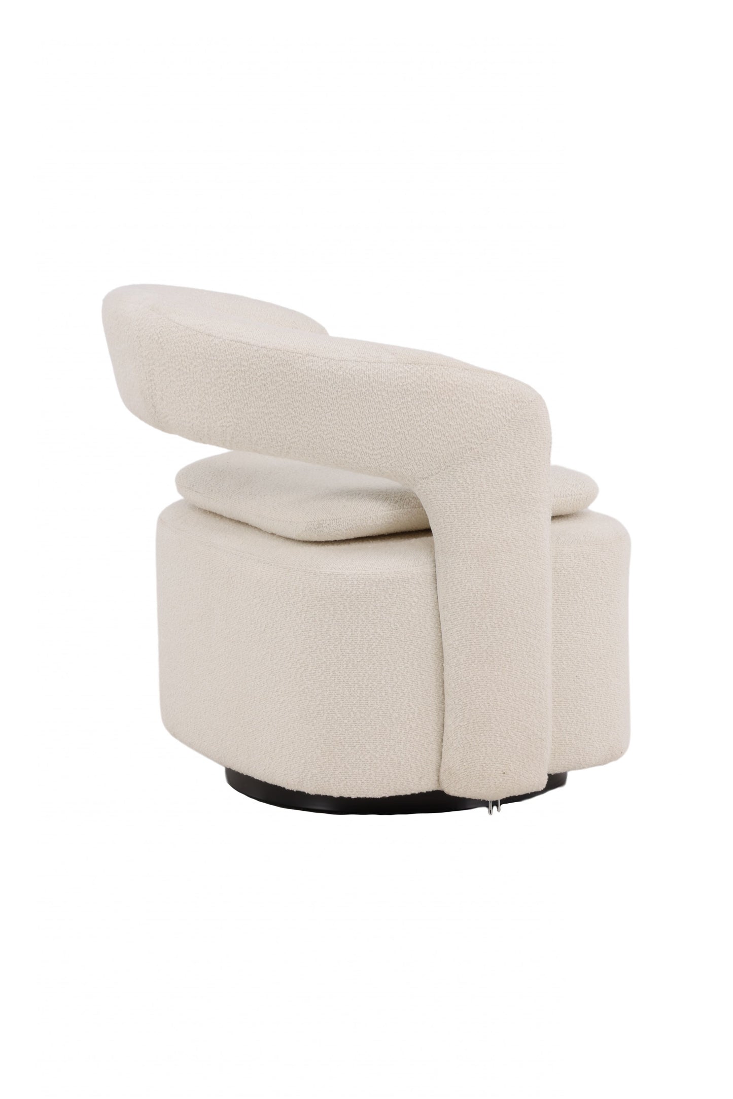 Venture-Design | Laurel Lounge Chair - Schwarz / Weißer Boucle