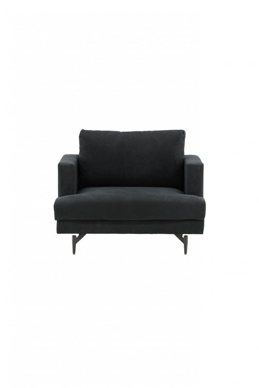 Venture-Design | Sofia Lounge Chair - Schwarz / Schwarzer Stoff