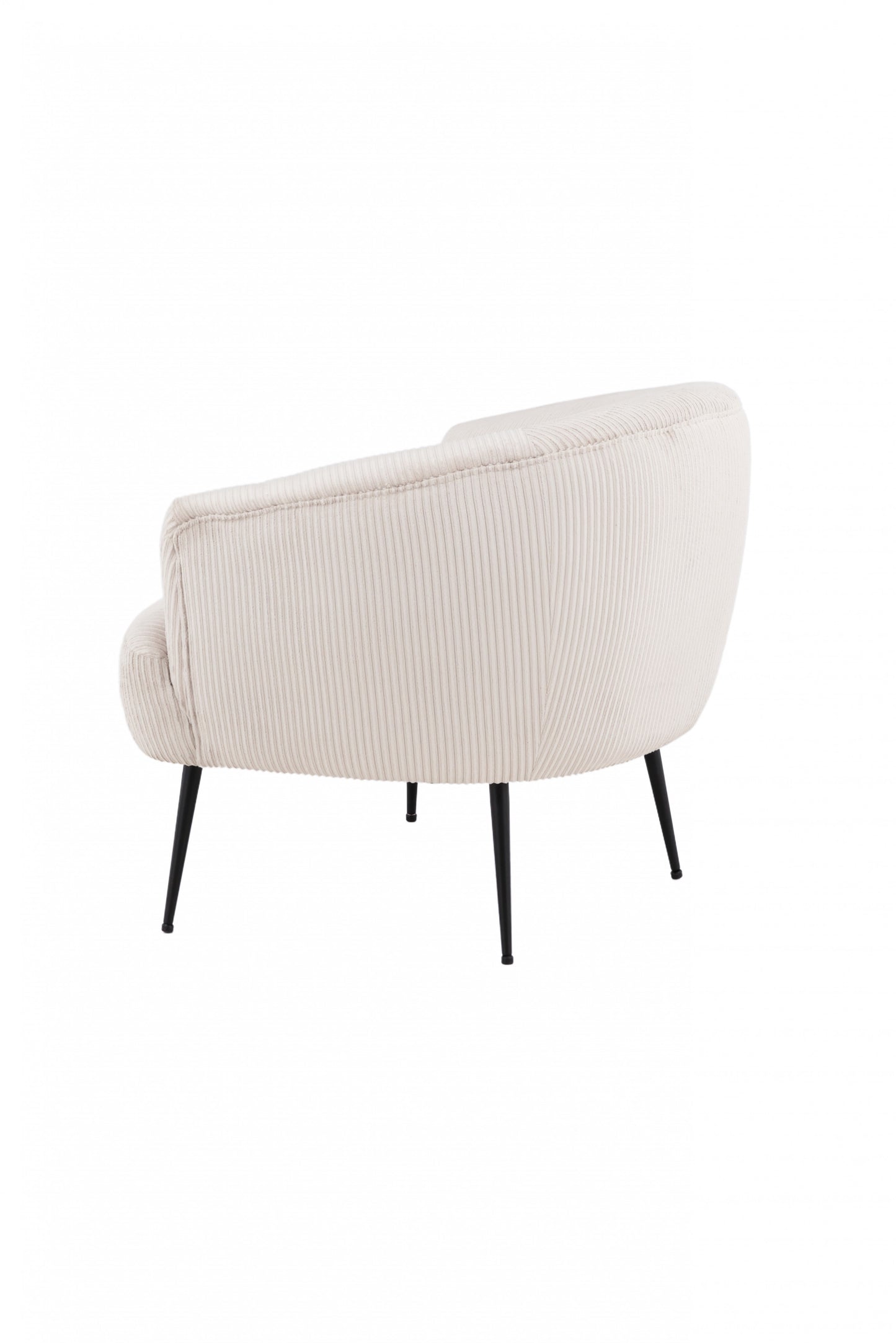 Venture-Design | Derry Lounge Chair - Schwarz / Beige Cord