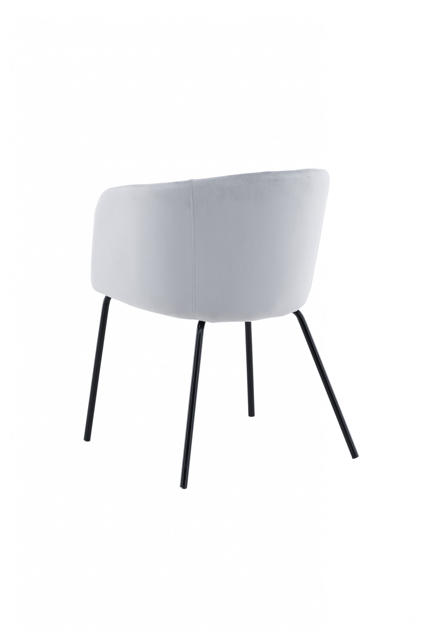 Venture-Design | Berit Chair - Schwarz / Hellgrauer Velours