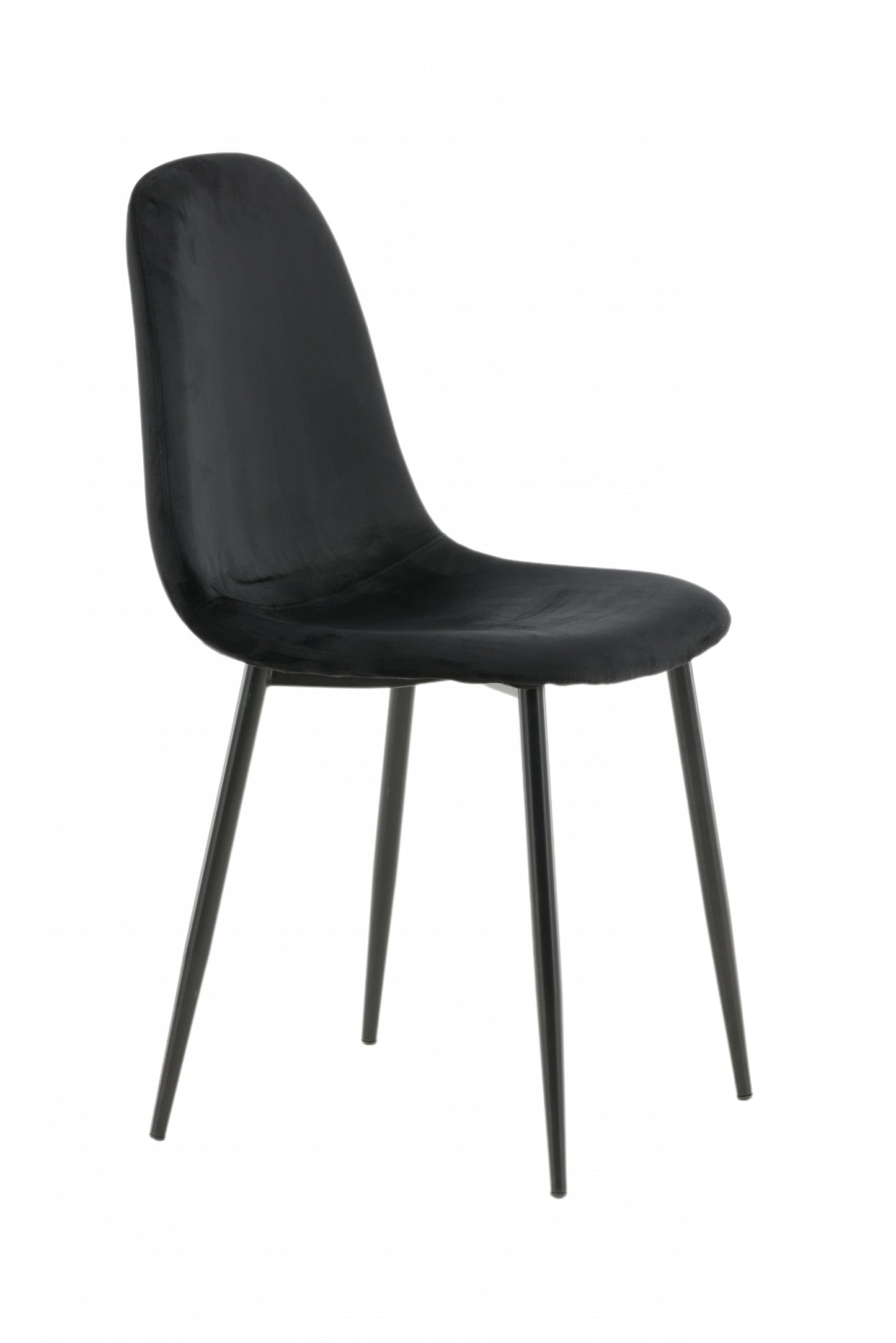 Venture-Design | Polar Dining Chair - Schwarze Beine / Schwarzer Velours