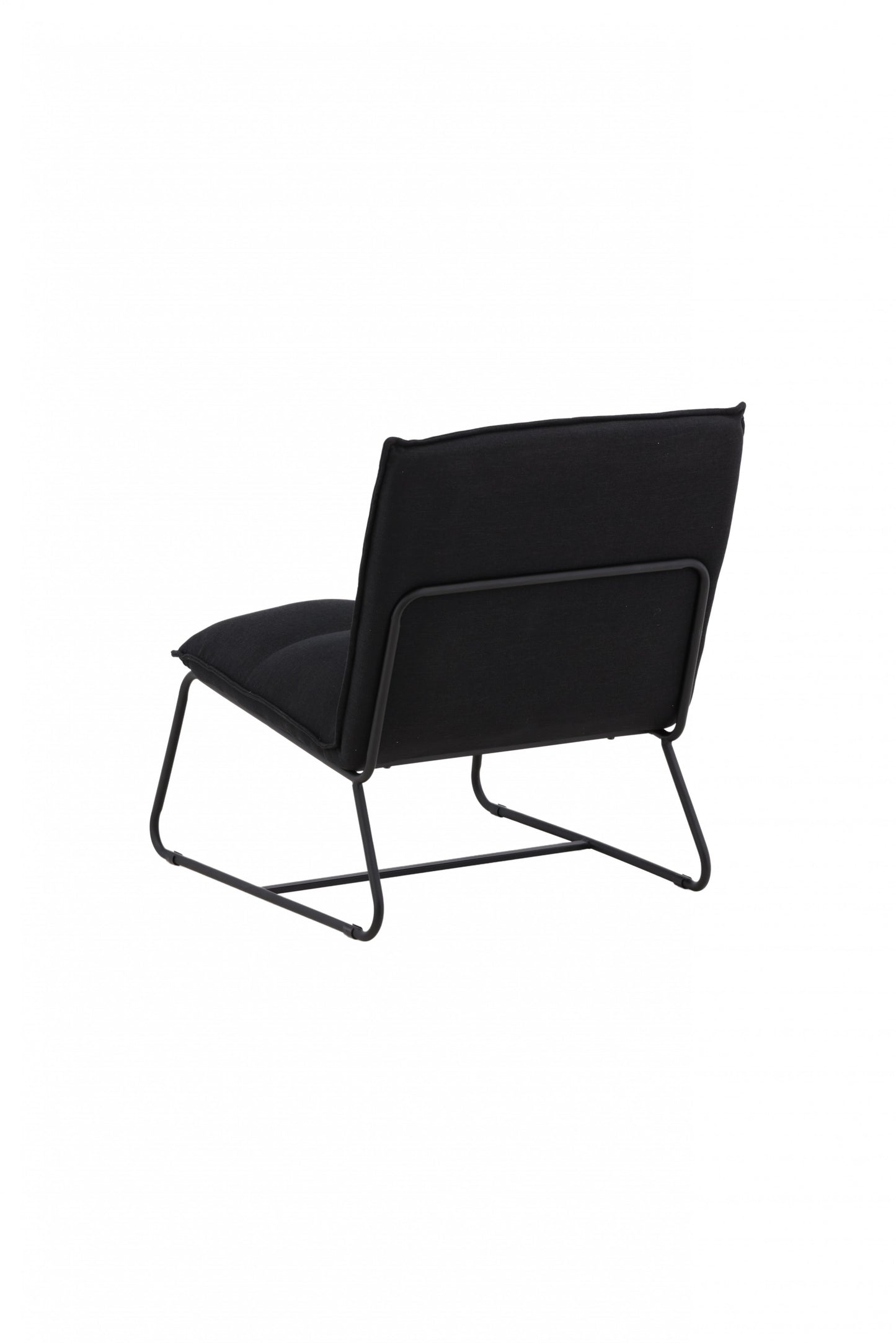 Venture-Design | Madison Lounge Chair - Schwarz / Schwarzes Leinen