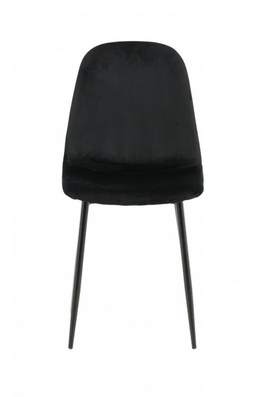 Venture-Design | Polar Dining Chair - Schwarze Beine / Schwarzer Velours