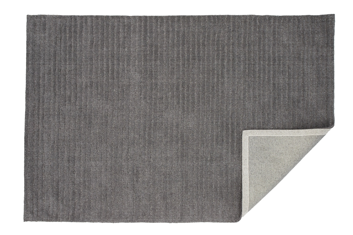 Milton - Gulvtæppe, Uld/polyester/bomuld - 230*160, Rektangulær, Mørkegrå