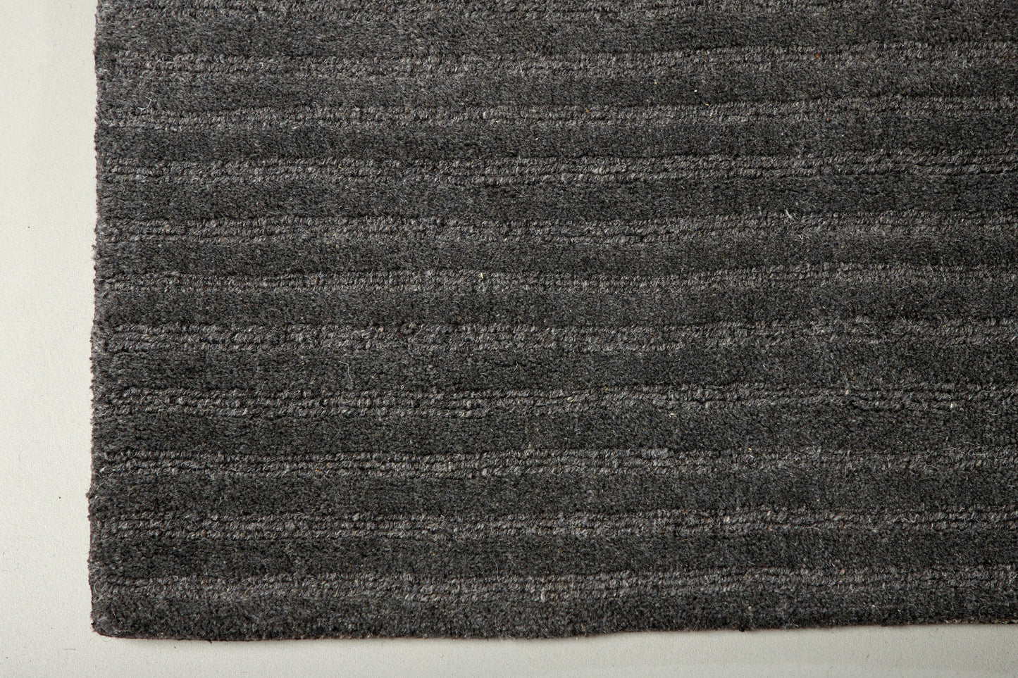 Milton - Gulvtæppe, Uld/polyester/bomuld - 230*160, Rektangulær, Mørkegrå