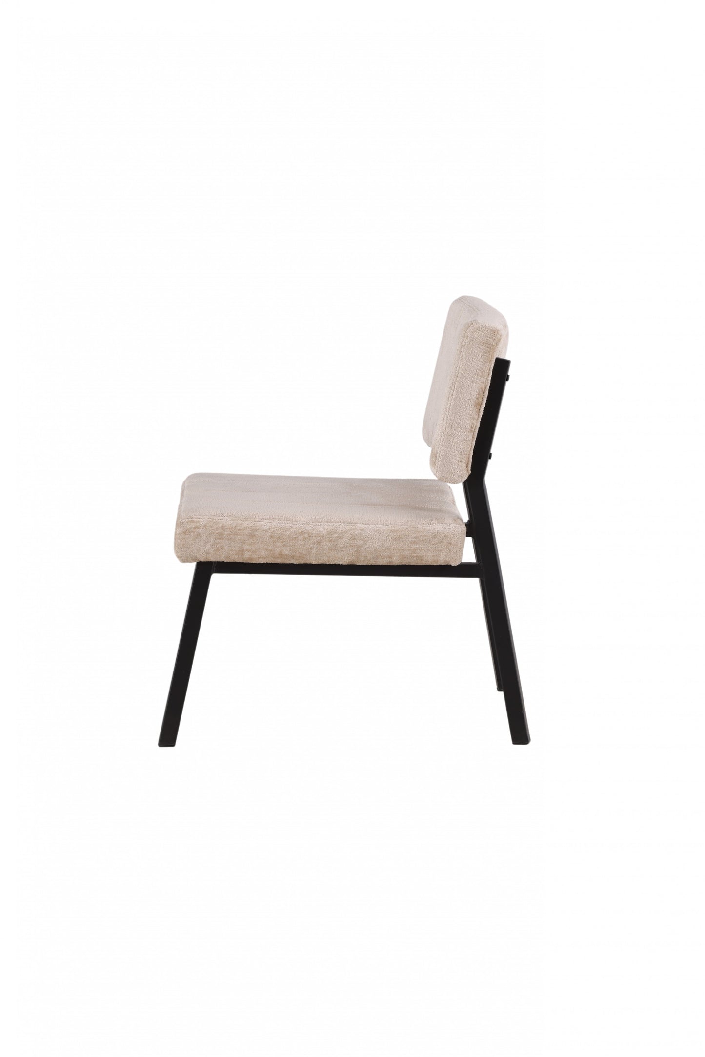 Venture-Design | Monett Lounge Chair - Schwarz / Beige Velours
